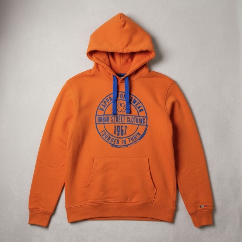 Kappa Urban Street 1967 Orange Hoodie - Large